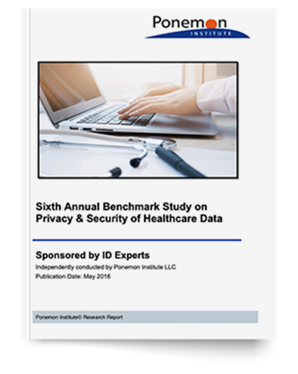 Image of the front of the 6th Annual Ponemon Study on Privacy and Security in Healthcare